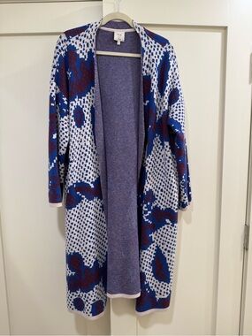 ELK Purple & White Knit Sweater Back Panel